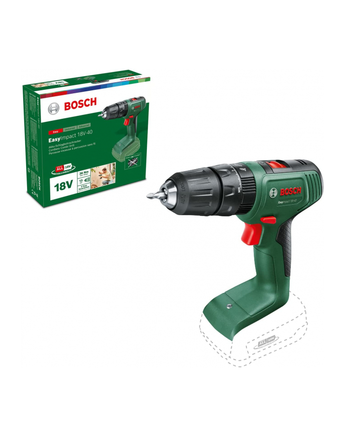 bosch powertools Bosch Cordless Impact Drill EasyImpact 18V-40 (green/Kolor: CZARNY, without battery and charger) główny