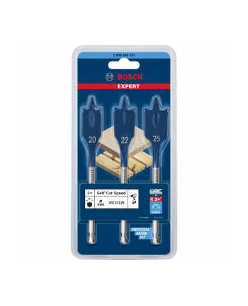 bosch powertools Bosch Expert Self Cut Speed flat drill bit set, 3 pieces, O 20/ 22/ 25mm (length 152mm)