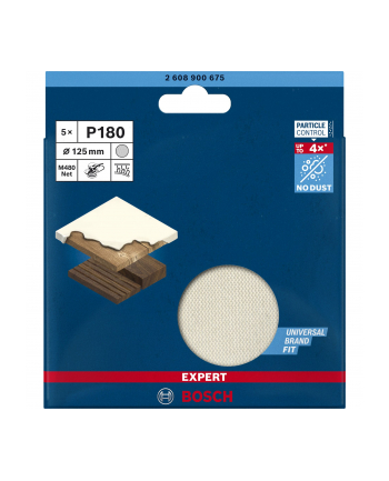 bosch powertools Bosch Expert M480 mesh sanding sheet O 125mm, K180 (5 pieces) nr 2