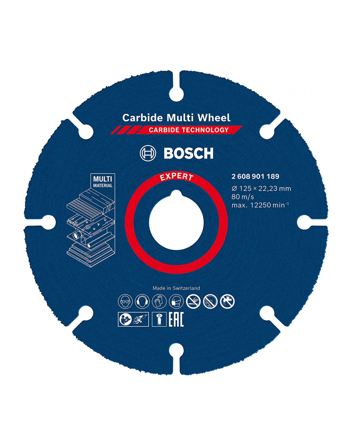 bosch powertools Bosch EXPERT Carbide MultiWheel cutting disc, O 125mm (for angle grinders) główny