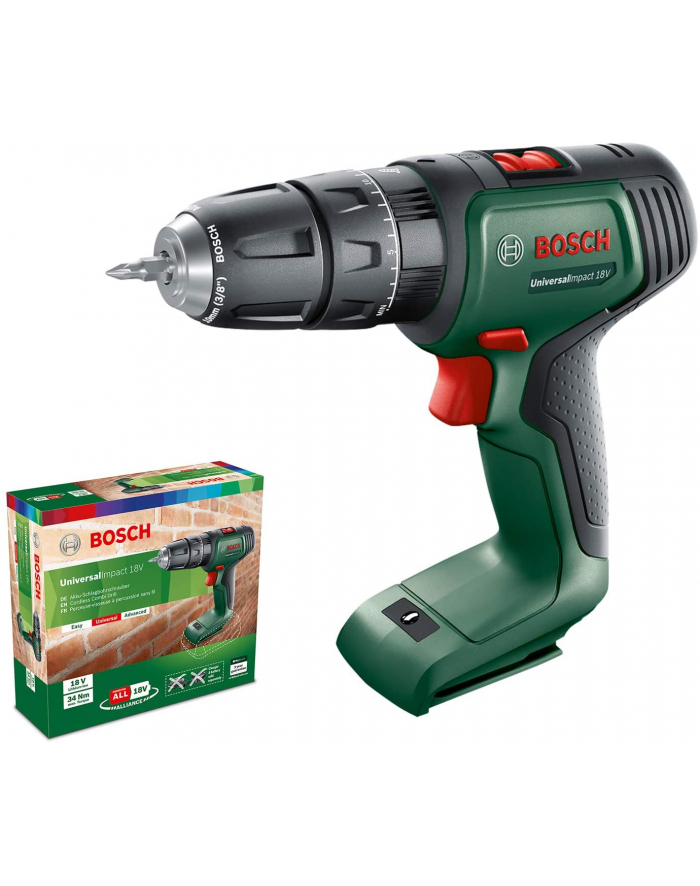 bosch powertools Bosch Cordless Impact Drill UniversalImpact 18V (green/Kolor: CZARNY, without battery and charger) główny