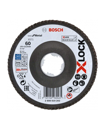 bosch powertools Bosch X-LOCK serrated lock washer X571 Best for Metal, 125mm, grinding wheel (O 125mm, K 60, angled version)
