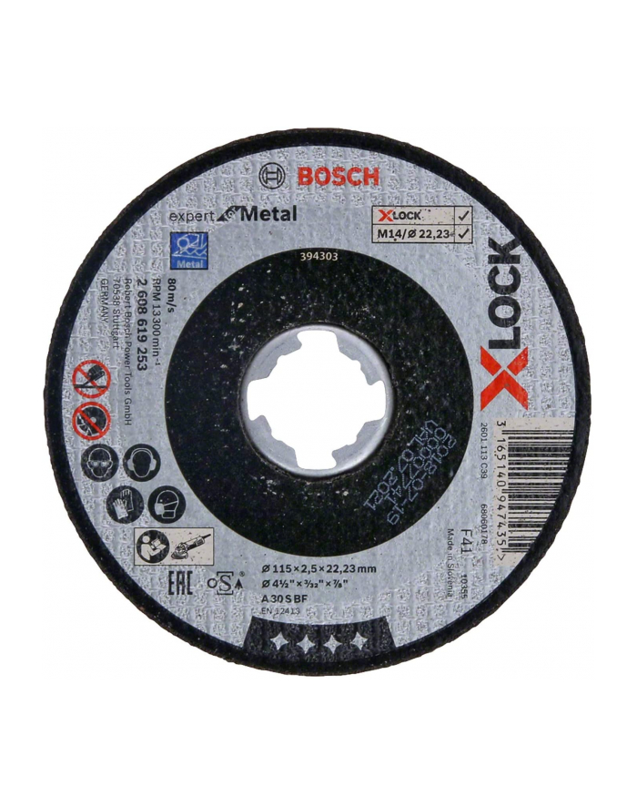 bosch powertools Bosch cutting disc X-LOCK Expert for Metal 115mm straight (115 x 2.5 x 22.23mm) główny