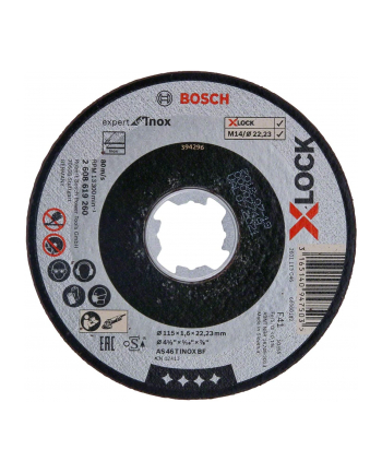 bosch powertools Bosch cutting disc X-LOCK Expert for Inox 115mm straight (115 x 1.6 x 22.23mm)