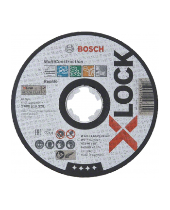 bosch powertools Bosch cutting disc X-LOCK Rapido Multi Material 125mm straight (125 x 1.6 x 22.23mm)