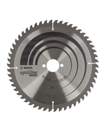 bosch powertools Bosch circular saw blade Optiline Wood, ? 216 x 30mm (54 teeth)
