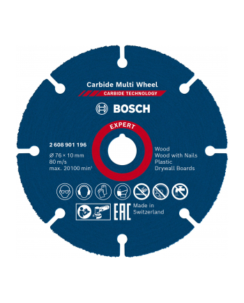 bosch powertools Bosch EXPERT Carbide MultiWheel cutting disc, O 76mm (for mini angle grinders) nr 1