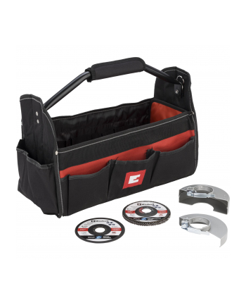 Einhell cordless angle grinder TC-AG 18/115 Li Kit, 18V (red/Kolor: CZARNY, Li-Ion battery 4.0Ah)