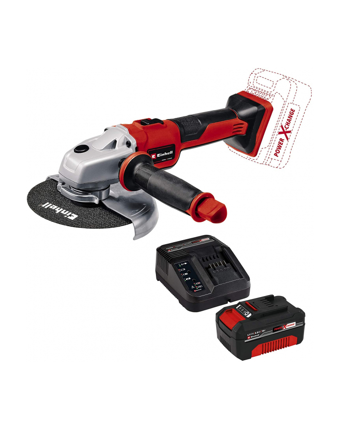 Einhell cordless angle grinder TE-AG 18/150 Li BL - Solo (red/Kolor: CZARNY, without battery and charger) główny