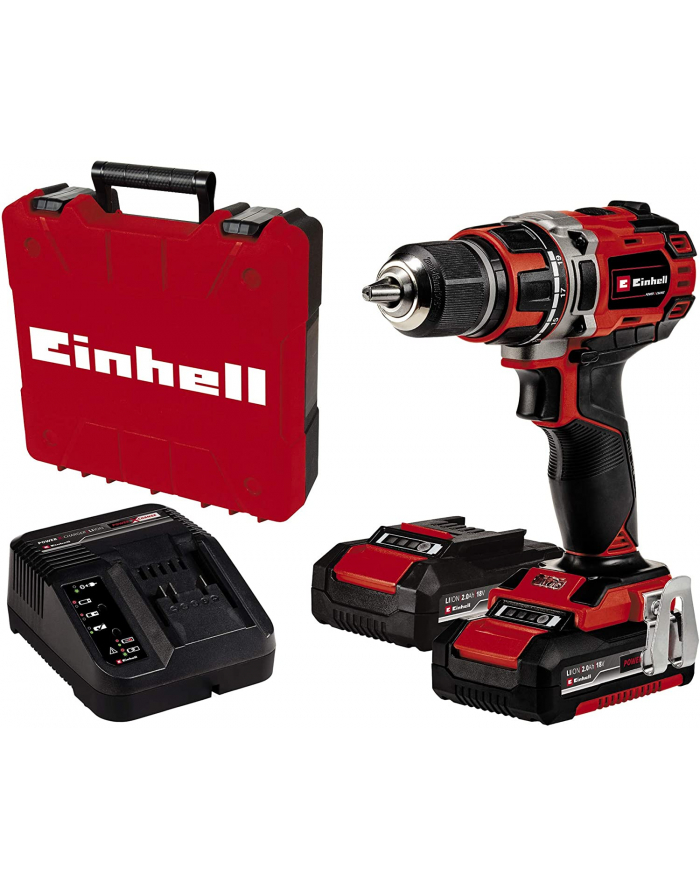 Einhell Cordless Drill TE-CD 18/50 Li BL, 18V (red/Kolor: CZARNY, 2x Li-Ion battery 2.0Ah) główny