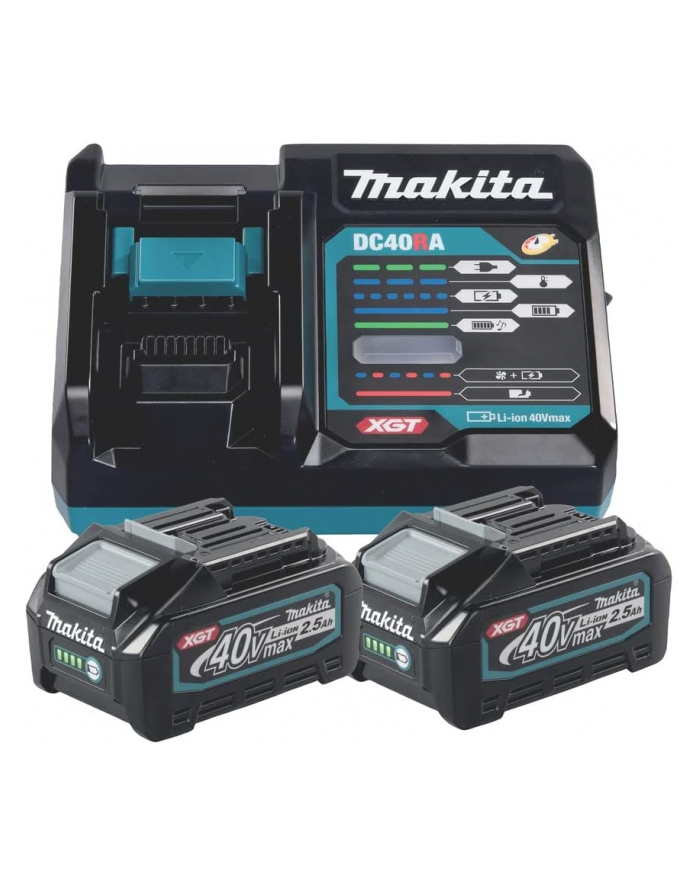 Makita Power Source Kit Li 40V 2.5Ah, charger (Kolor: CZARNY/blue, 2x battery BL4025, 1x quick charger DC40RA) główny