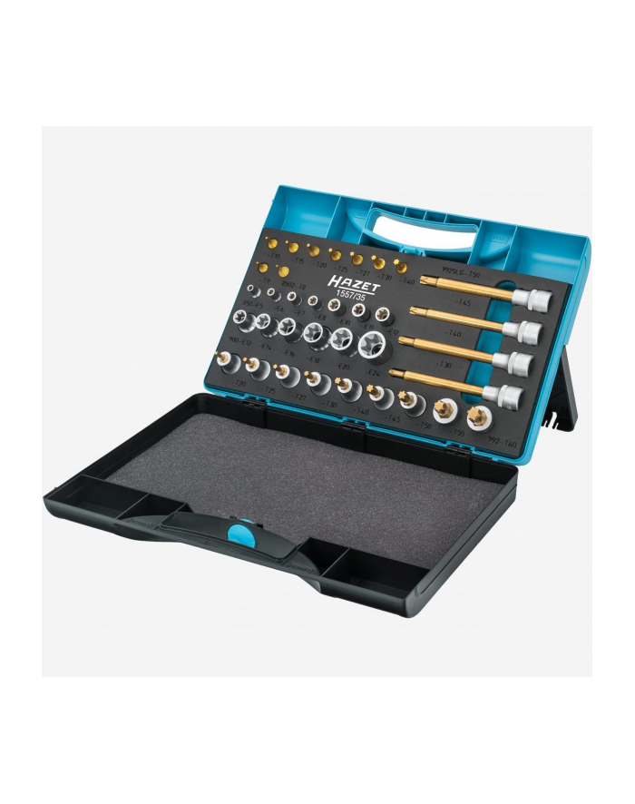 Hazet tool set TORX 1557/35, 35 pieces, socket wrench (1/4 + 1/2) główny