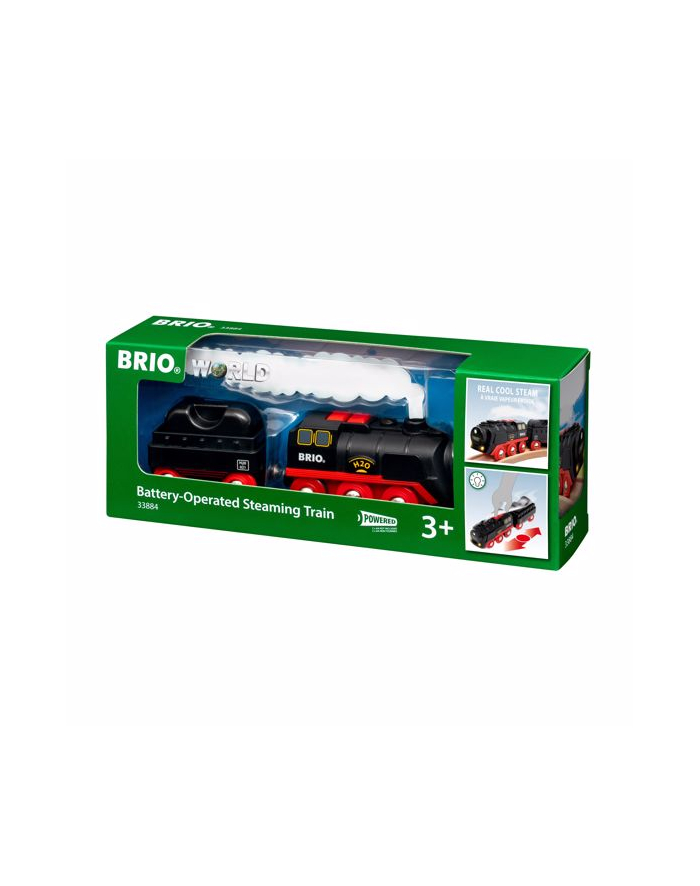 BRIO battery steam locomotive with water tank, toy vehicle (Kolor: CZARNY/red) główny
