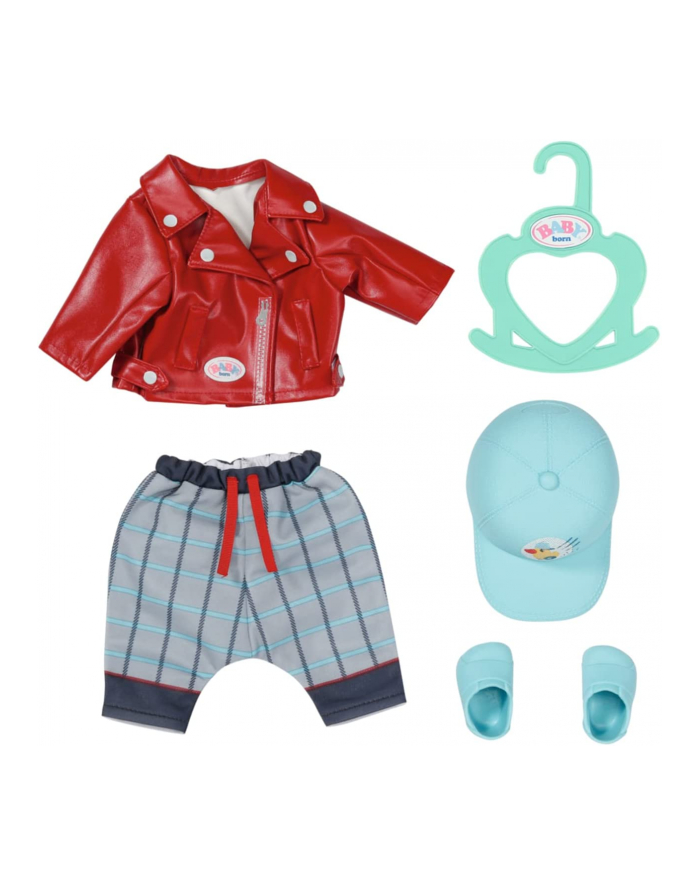 ZAPF Creation BABY born Little Cool Kids Outfit 36cm, doll accessories (jacket, trousers, hat, shoes and clothes hanger) główny