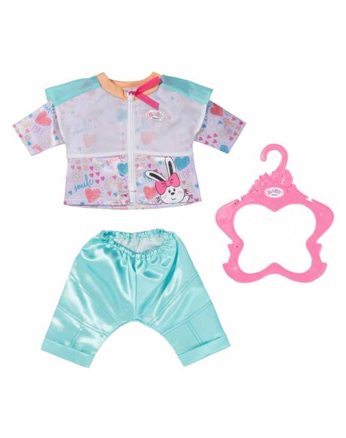 ZAPF Creation BABY born® leisure suit Aqua 43cm, doll accessories (jacket and trousers, including clothes hanger) główny