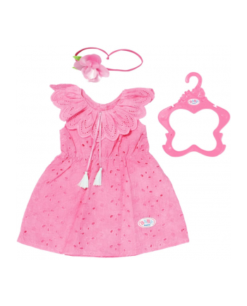 ZAPF Creation BABY born Trend flower dress 43cm, doll accessories (dress and hair band, including clothes hanger)