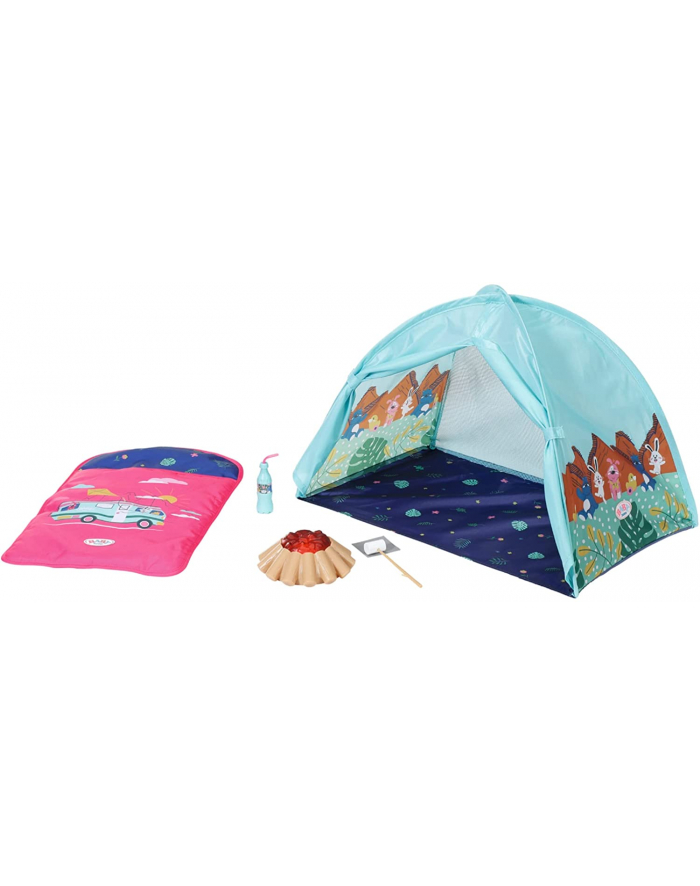 ZAPF Creation BABY born Weekend Camping Set, doll accessories (tent, sleeping bag, campfire, marshmallow stick and soda bottle) główny