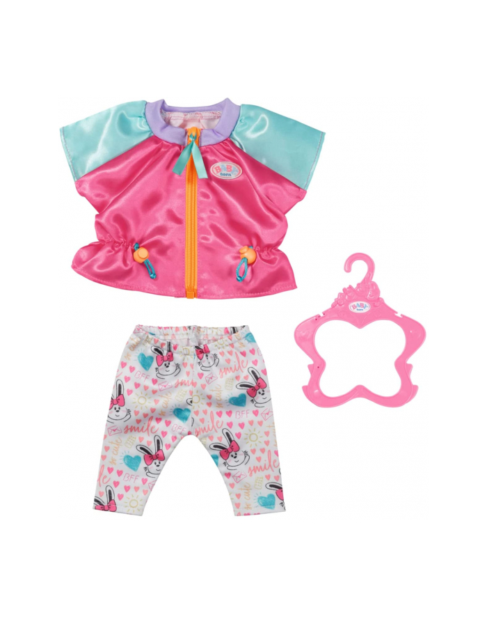 ZAPF Creation BABY born® leisure suit pink 43cm, doll accessories (jacket and pants, including clothes hanger) główny