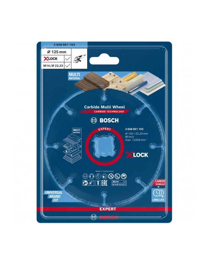 bosch powertools Bosch EXPERT X-LOCK Carbide MultiWheel cutting disc, O 125mm (for angle grinders) główny