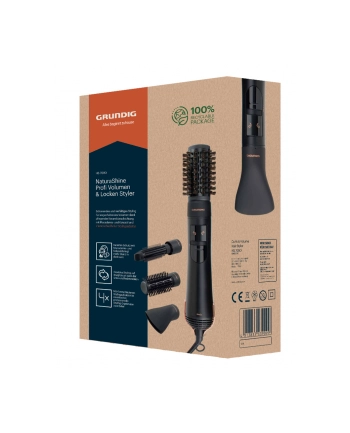 Grundig HS 7080 NaturaShine, hot air brush (Kolor: CZARNY/rose gold)