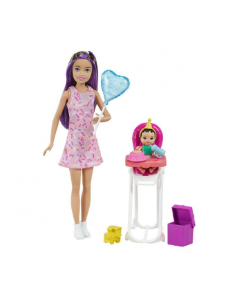 Barbie Lalka Skipper Miniurodziny krzesełko GRP40 MATTEL