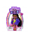 Barbie Lalka EXTRA MINIS Mała lalka 1 Sukienka wzór z posypką, brązowe włosy HGP63 MATTEL - nr 1