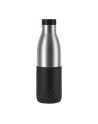 Emsa Bludrop sleeve insulated drinking bottle 0.7 liters, thermos bottle (Kolor: CZARNY, stainless steel, silicone sleeve) - nr 11