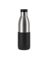 Emsa Bludrop sleeve insulated drinking bottle 0.7 liters, thermos bottle (Kolor: CZARNY, stainless steel, silicone sleeve) - nr 1