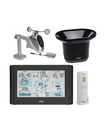 TFA wireless weather station with wind and rain gauge WEATHER PRO (Kolor: CZARNY)