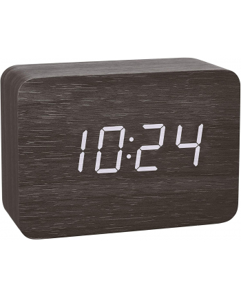 TFA design radio alarm clock in wood look CLOCCO (Kolor: CZARNY)
