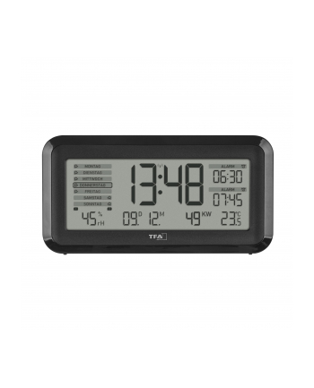 TFA Digital radio alarm clock with room climate BOXX2 (Kolor: CZARNY)