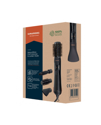 Grundig HS 7080 NaturaShine, hot air brush (Kolor: CZARNY/rose gold)