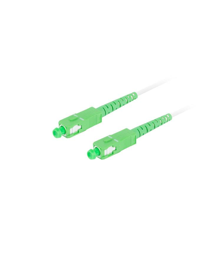 lanberg Patchcord światłowodowy Sm Sc/Apc-Sc/Apc Simplex 3.0mm 5M biały główny