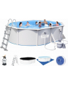Bestway steel wall pool HYDRIUM set, 500 cm x 360 cm x 120 cm, swimming pool (light grey, with sand filter system) - nr 18