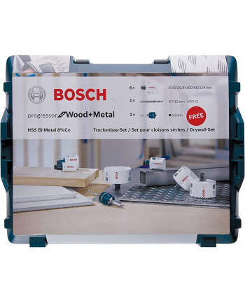 bosch powertools Bosch Hole saw set Progressor for Wood ' Metal, 8 pieces (L-BOXX)