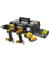 DeWALT POWERSTACK battery combo pack DCK2050E2T, 18 volts, with impact wrench, drill driver (yellow/Kolor: CZARNY, 2x POWERSTACK Li-Ion battery 1.7 Ah, in T STAK Box II) - nr 1