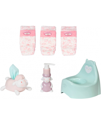 ZAPF Creation Baby Annabell potty set, doll accessories (potty, 3 diapers, soap and towel dispenser)