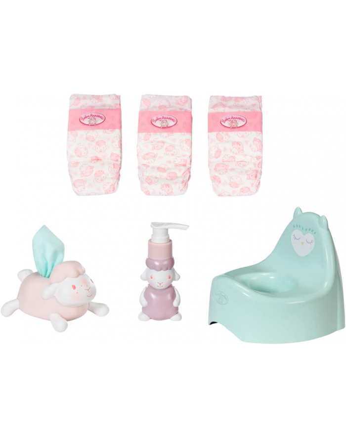 ZAPF Creation Baby Annabell potty set, doll accessories (potty, 3 diapers, soap and towel dispenser) główny