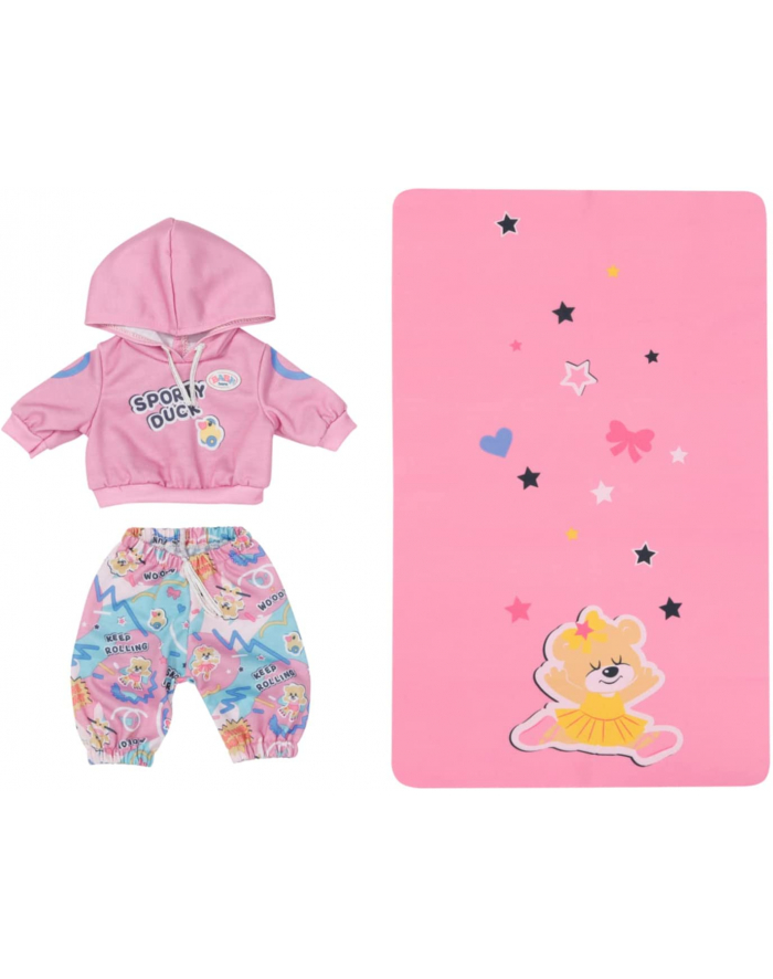 ZAPF Creation BABY born Kindergarten Sport Outfit 36cm, doll accessories (hoody and pants, including gymnastics mat) główny