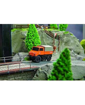 Carson MB Unimog U406 Municipal, toy wehicle and remote controll (orange/grey, 1:87) nr 1