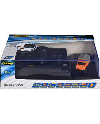 Carson MB Unimog U406 Municipal, toy wehicle and remote controll (orange/grey, 1:87) nr 2