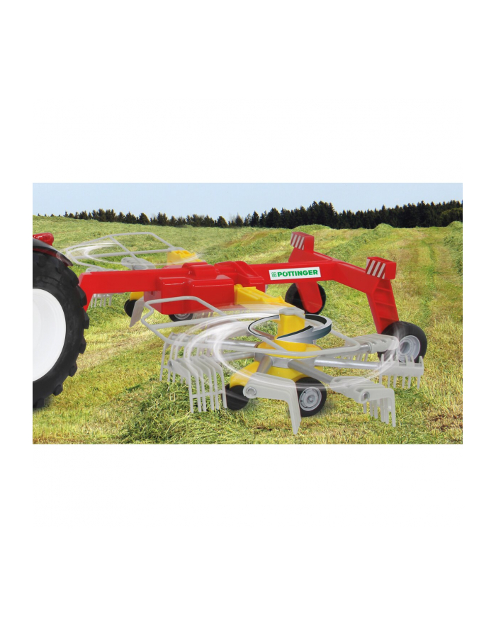 Jamara rake Pöttinger for RC tractor, toy wehicle (red/yellow, 1:16) główny