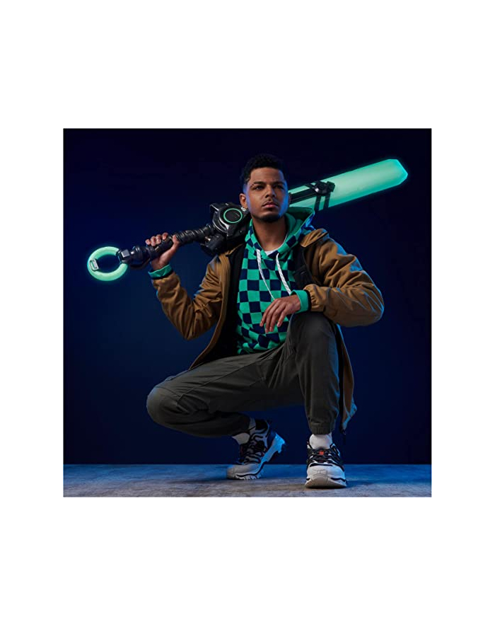 spinmaster Spin Master League of Legends Ekko Life Size Racket RPG (Over 90cm Tall With 15+ Legendary Lights and Sounds High Quality Cosplay Pedestal Champion Collection) główny