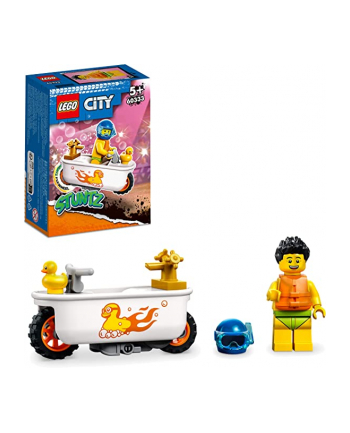 LEGO 60333 City Stuntz Bathtub Stunt Bike Construction Toy (Motorcycle and Minifigure Set)