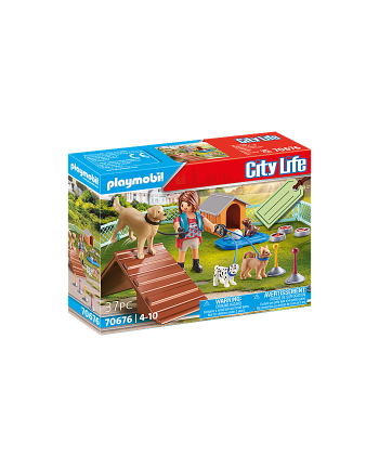 PLAYMOBIL 70676 Dog Trainer gift set, construction toy