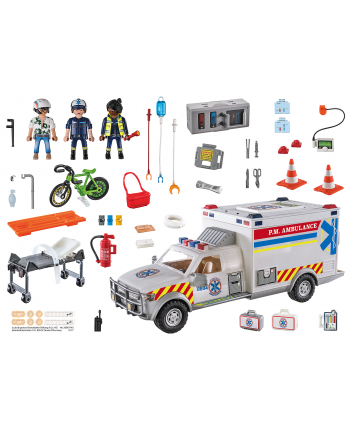 Playmobil rescue vehicle: US Ambulance - 70936