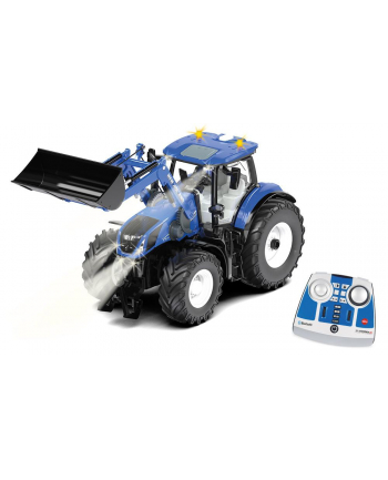 SIKU CONTROL New Holland T7.315 with front loader and Bluetooth remote control module, RC (blue/Kolor: CZARNY, 1:32)