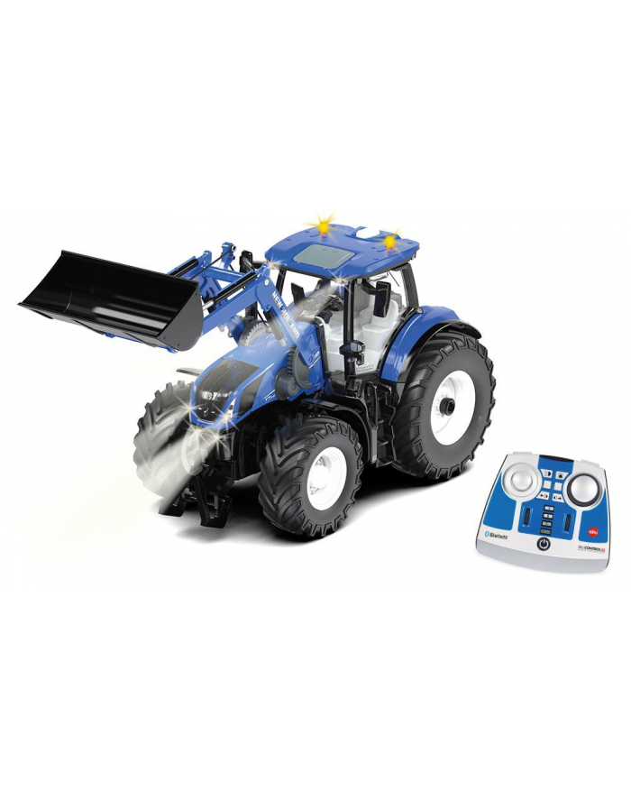 SIKU CONTROL New Holland T7.315 with front loader and Bluetooth remote control module, RC (blue/Kolor: CZARNY, 1:32) główny