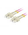 lanberg Patchcord światłowodowy Mm Sc/Upc-Sc/Upc Duplex 3.0mm 1m fioletowy - nr 5