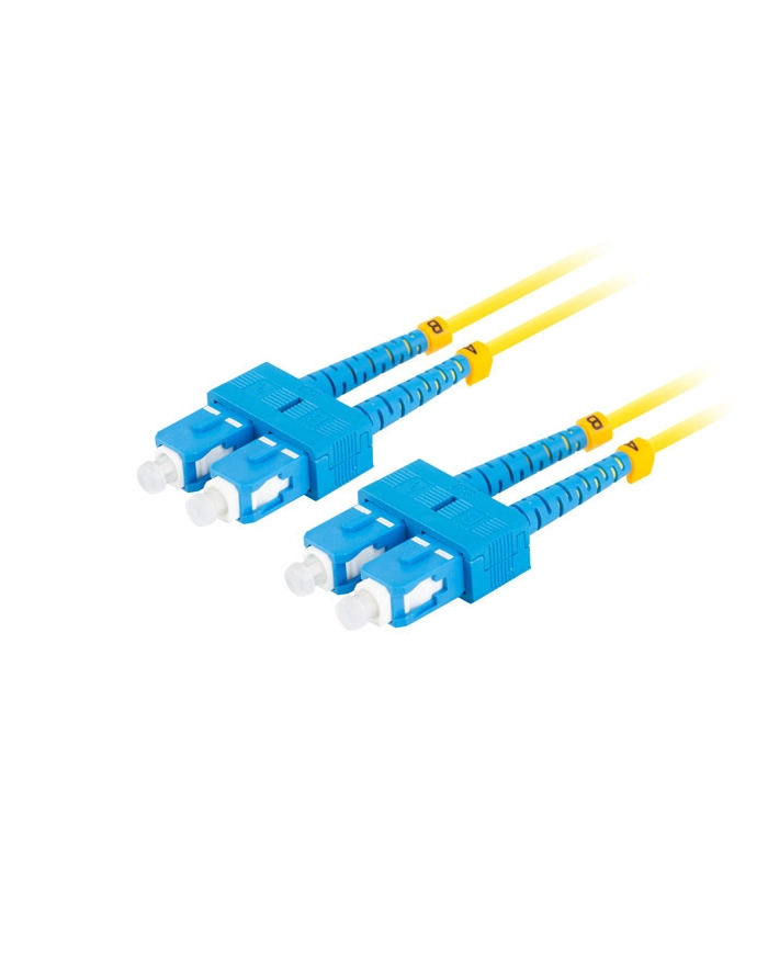 lanberg Patchcord światłowodowy Sm Sc/Upc-Sc/Upc Duplex 3.0Mm 5M żółty główny